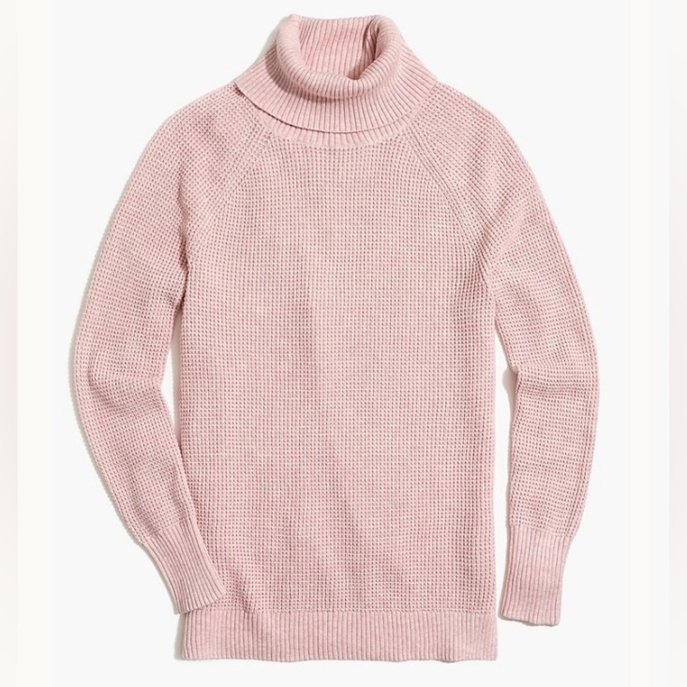 J. Crew Textured Turtleneck in Heathered Blossom